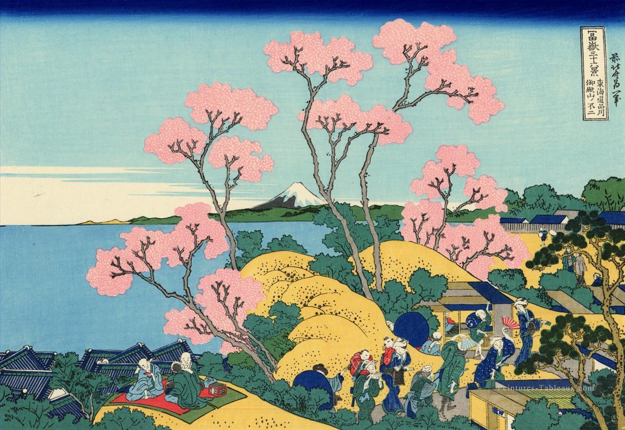le Fuji de gotenyama à Shinagawa sur le Tokaido Katsushika Hokusai ukiyoe Peintures à l'huile